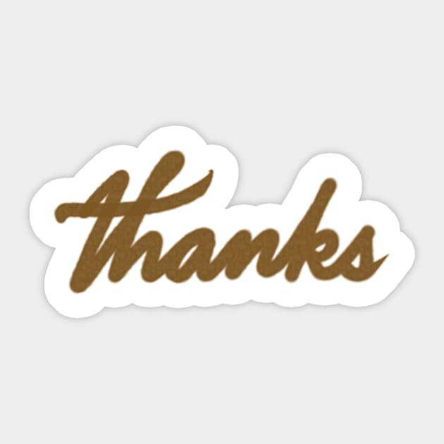 Thanks Sticker by cecilestees